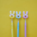 Cute Character Sika Pencil for Boys and Girls With Cartoons Head Caps, ( Price for 1 piece)