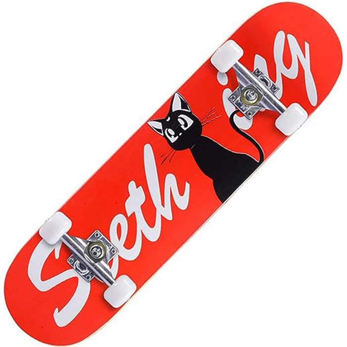 Seething Black Cat (Shine First) Skateboard For Adults & Professional 31 Inch