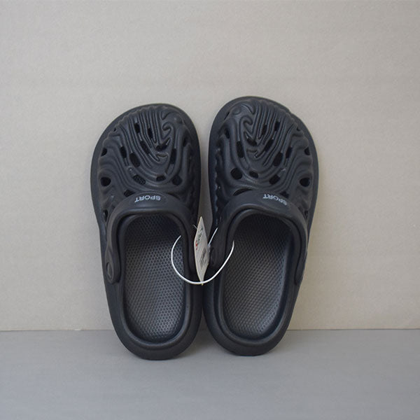 High Quality Black Wave Style Summer Sandals Classic Outdoor Non-slip Slippers. Size (44/45)