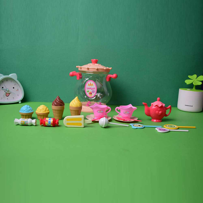 Kid Kraft Ice Cream Shop Play Pack | Tea pot set,19 Piece Set ( Age 3+)
