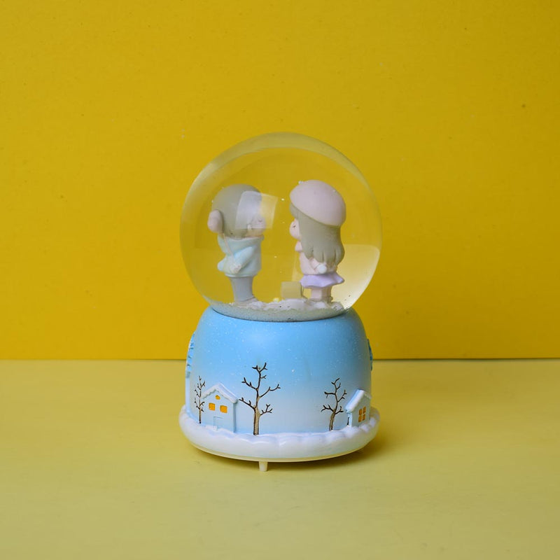 Winter Lover Couple Snow Globe Music Box. Best Gift For Your Loved One