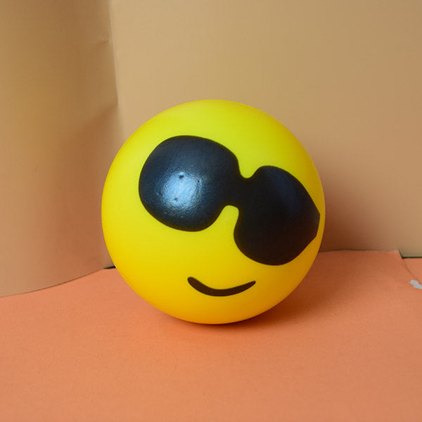 Yellow Squeeze Emoji Ball Exercise Stress Ball Soft PU Emoji Ball Pu Rubber Toy. (price for 1 piece)