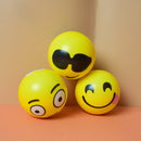 Yellow Squeeze Emoji Ball Exercise Stress Ball Soft PU Emoji Ball Pu Rubber Toy. (price for 1 piece)