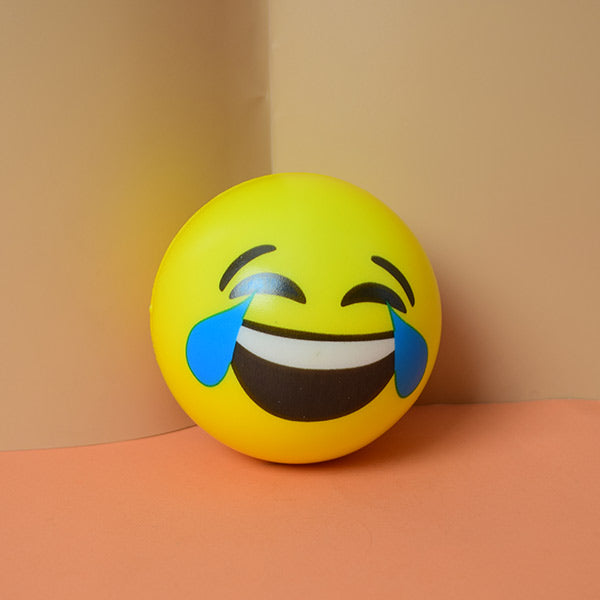 Yellow Squeeze Emoji Ball Exercise Stress Ball Soft PU Emoji Ball Pu Rubber Toy. (price for 1 piece)