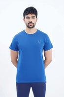 Royal Blue Round Neck T-Shirt For Men's