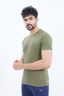 Olive Crew Neck T-Shirt For Men's