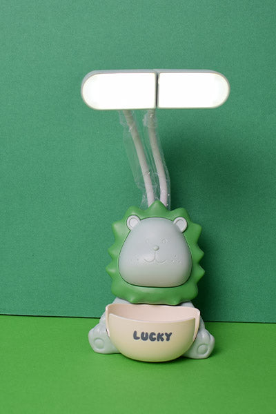 Cute Cartoon Shape Table lamp Rechargeable Cute Cartoon LED Table Lamp with Attached pencil Sharpener