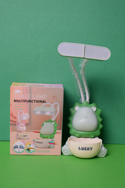 Cute Cartoon Shape Table lamp Rechargeable Cute Cartoon LED Table Lamp with Attached pencil Sharpener