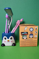 3 in 1 Penguin Table lamp Rechargeable Cute Cartoon LED Table Lamp with Pen Holder
