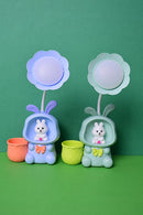Cute Bunny Table Lamp with Pencil Holder , Desk Lamp for Kids, Office Use and Home use.