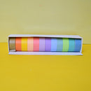 12 Rolls Thin Washi Tape Set Masking Tape Colourful for DIY Crafts, Bullet Journals, Planner, Scrapbooking, Packaging