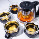 Simple Fashion Glass Teapot Set 900ml. (Black)