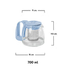 Simple Fashion Glass Teapot Set 900ml. (Blue)