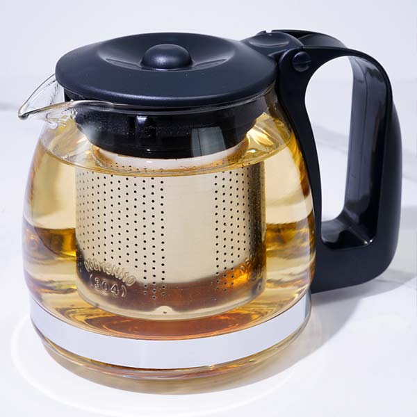 Simple Fashion Glass Teapot Set 900ml. (Black)