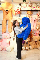 Soft And Huggable Jumbo Brown Teddy Bear 100cm - Giant Teddy Bear (Blue)