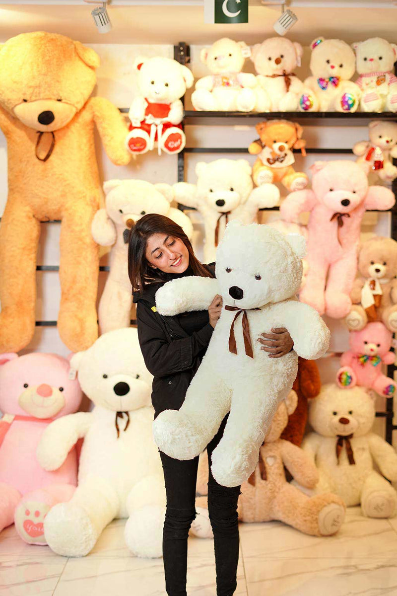 Soft And Huggable Jumbo White Teddy Bear 100cm - Giant Teddy Bear