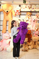 Soft And Huggable Jumbo Brown Teddy Bear 100cm - Giant Teddy Bear (Purple)