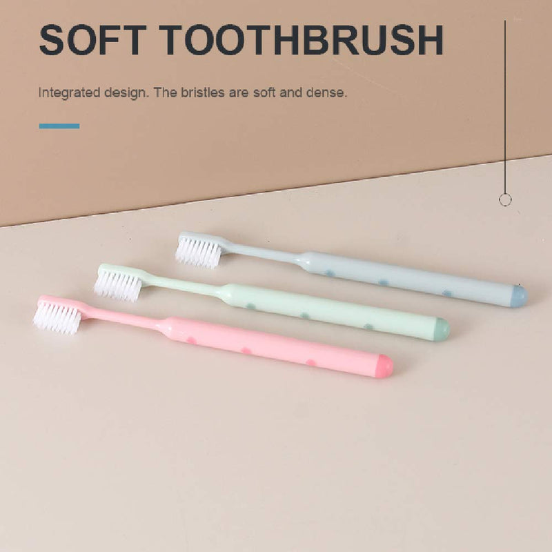 3 Count Simple Box-packed Soft Bristle Toothbrush.