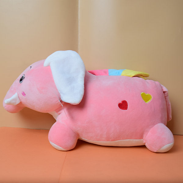 Cute Elephant Fluffy Plush Toys With Blanket, Elephant Stuffed Toy Cute Gift for your Loved Ones.(price for 1 piece)