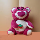 Disney Toy Story Lotso Bear Hugs Plush Pillow Toys with Attached Strawberry Soft Stuffed Cartoon Animation Baby Appease Toy Doll Gift