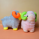 Soft And Fluffy Sheep With  Horns Stuffed Animal Toy For Kids. (price for 1 piece)