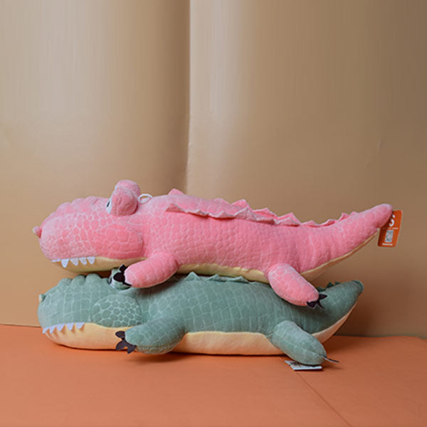 Big-eyed crocodile doll soft long sleeping clip leg pillow cute and children's plush toy. ( Price for 1 piece)