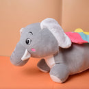 Cute Elephant Fluffy Plush Toys With Blanket, Elephant Stuffed Toy Cute Gift for your Loved Ones.(price for 1 piece)