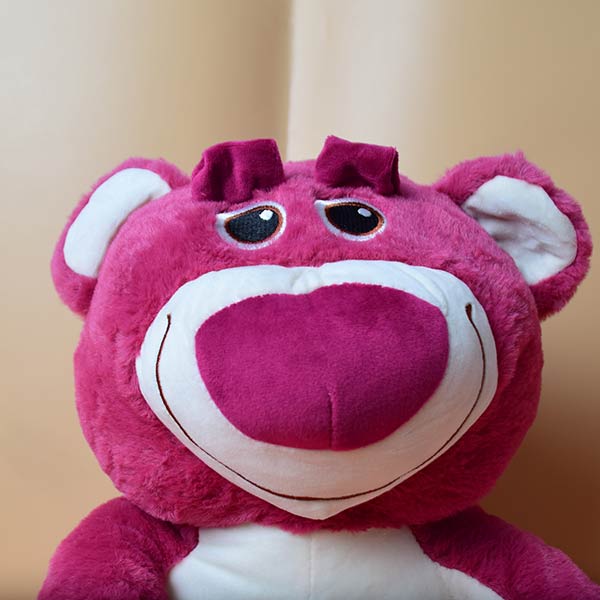 Disney Toy Story Lotso Bear Hugs Plush Pillow Toys with Attached Strawberry Soft Stuffed Cartoon Animation Baby Appease Toy Doll Gift