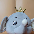 Elephant Have Crown Soft Toy Animal Plush Teddy for Kids Birthday Gifts Toys Baby Boys Girls Stuffed Toy
