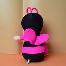 Cute Dual Color Honey Bee Pink Stuff Soft Toy Gifts Living Room Decorations.