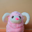 Soft And Fluffy Sheep With White Horns Stuffed Animal Toy For Kids.