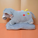 Cute Elephant Fluffy Plush Toys With Blanket, Elephant Stuffed Toy Cute Gift for your Loved Ones.(price for 1 piece)