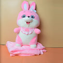 Cute Colorful Rabbit Plush Toys Bunny Stuffed Animal Baby Doll Girls And Boys. Stuff Toy with Blanket(price for 1 piece)