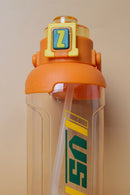 Sports water bottle with carry handle Drinking Bottle with Straw Tritan, BPA Free, Leakproof, for Gym School