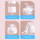 650ml/21.9fl.oz. Non-Slip Flip-Top Straw Plastic Cup (White)