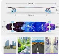 Stylish Four Wheels Skateboard/Longboard  42 inch Cool Slate