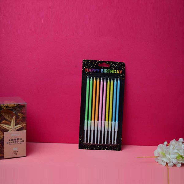 Birthday Color Flame Candles. ( Pack Of 10)