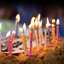 Birthday Color Flame Candles. ( Pack Of 10)