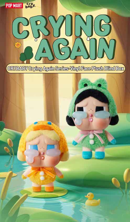 CRYBABY Crying Again Series-Vinyl Face Plush Blind Box (ORIGINAL POP MART PRODUCT)