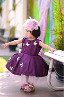 Lilac Dove Plum Short Frock ( 1 to 2 Years)