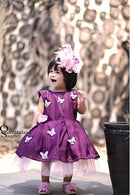 Lilac Dove Plum Short Frock ( 1 to 2 Years)