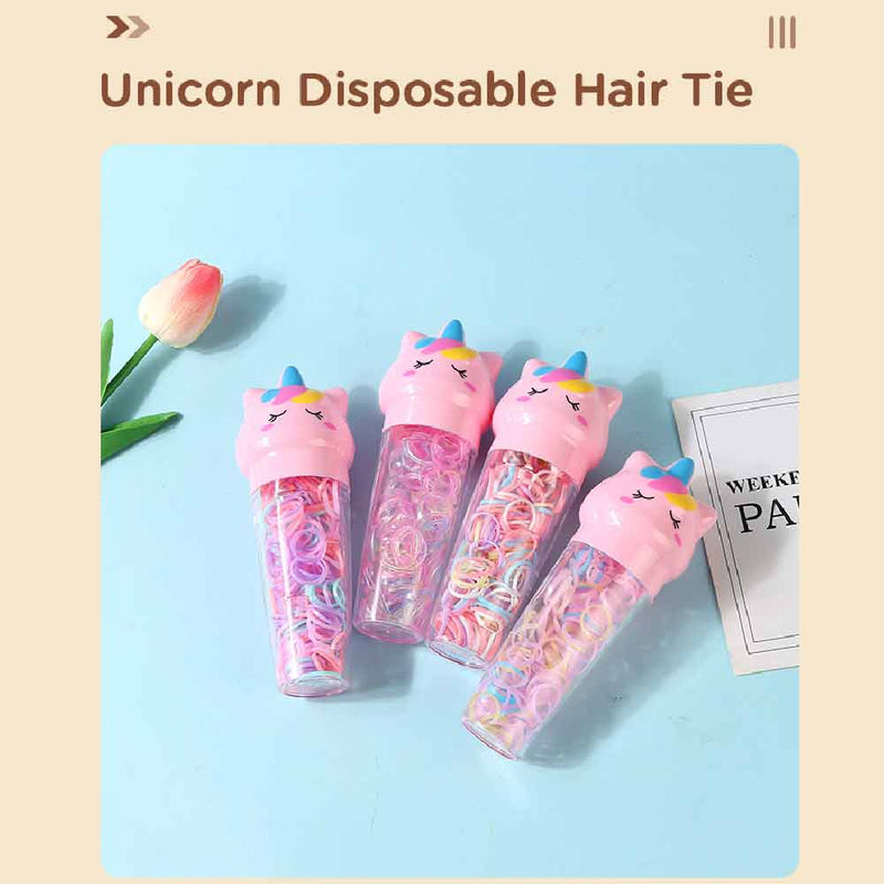 Unicorn Disposable Hair Tie with Rectangular Box