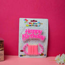 Birthday Candles (12 Pcs) With Happy Birthday Cake Topper. Celebrate Your Special Day.