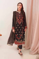 ZB  Embroidered Shirt Shalwar Dupatta - 0357