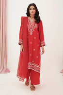 ZB  Embroidered Shirt Shalwar Dupatta - 0358