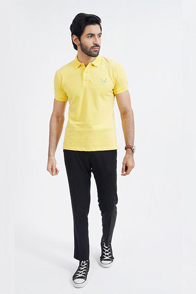 Soft Cotton Polo Shirt For Men's (Yellow)