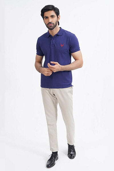 Soft Cotton Polo For Men's (Blue)