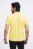 Soft Cotton Polo Shirt For Men's (Yellow)
