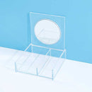Makeup organizer with mirror (Transparent)