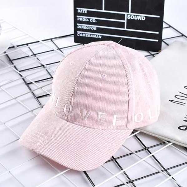 LOVE flash baseball cap (pink)